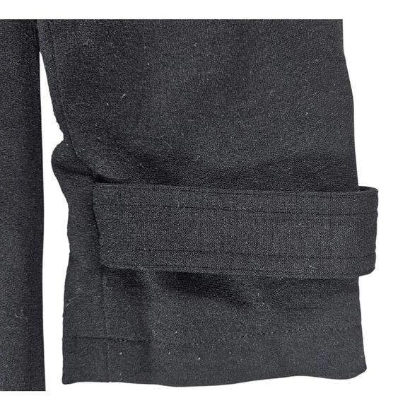 Y2K Mary Quant London Black Stretch Coat White Daisy Buttons Size 8 Japan Mod - Picture 12 of 14